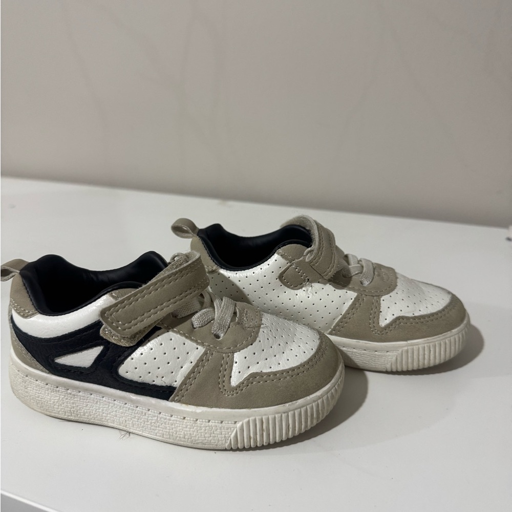 Carter's White and Tan Kids Sneakers